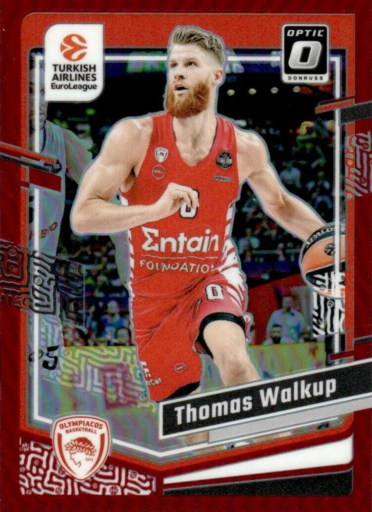 2023 Donruss Turkish Airlines EuroLeague Basketball Red Thomas Walkup #58