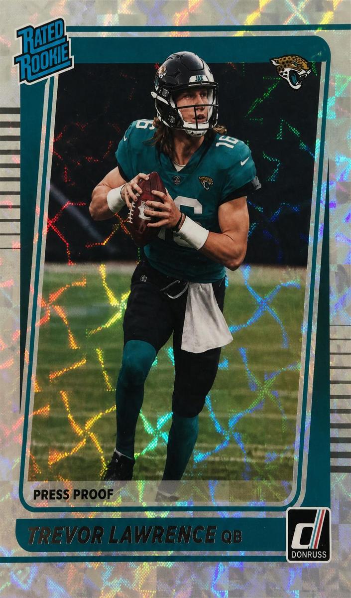 2021 Panini Donruss Football Press Proof Hyper Trevor Lawrence #251 PSA 9