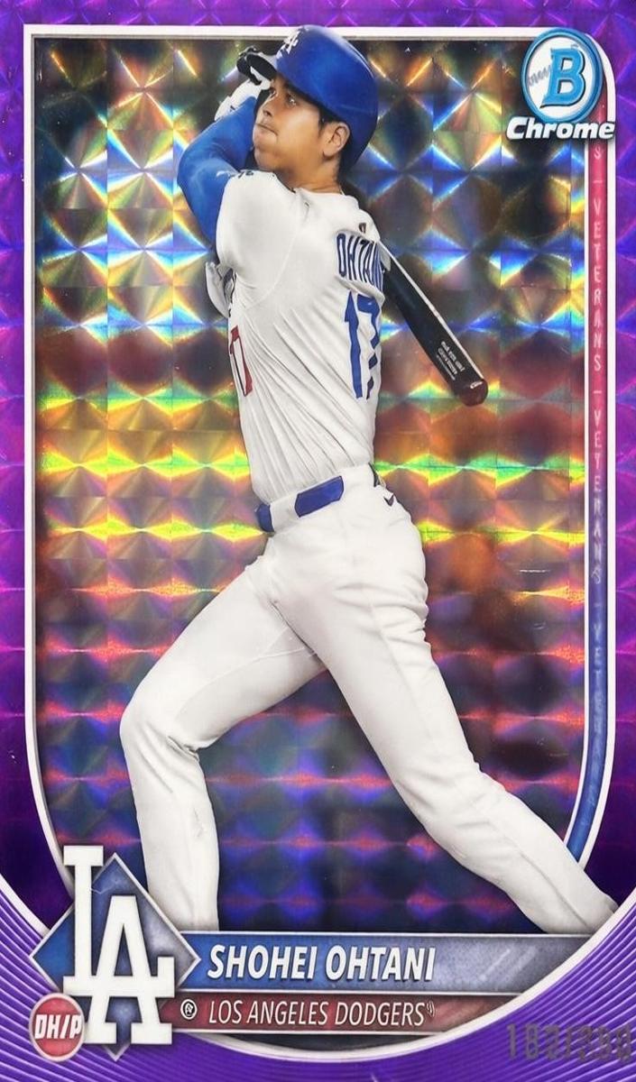 2025 Bowman Chrome Baseball Purple Geometric Refractor Shohei Ohtani #17