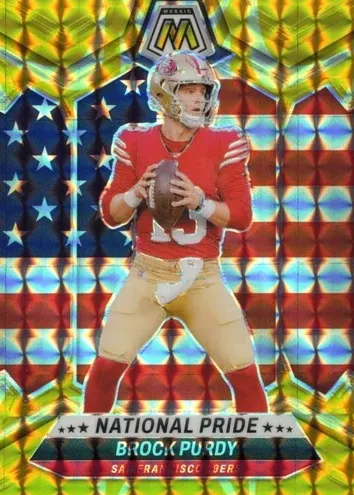 2024 Panini Mosaic Football Reactive Yellow Brock Purdy #255 PSA 10