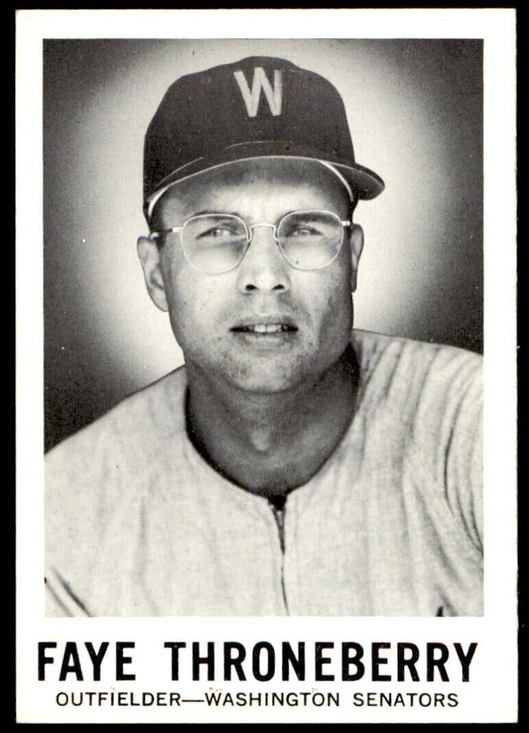 1960 Leaf Baseball Faye Throneberry #136 PSA 9