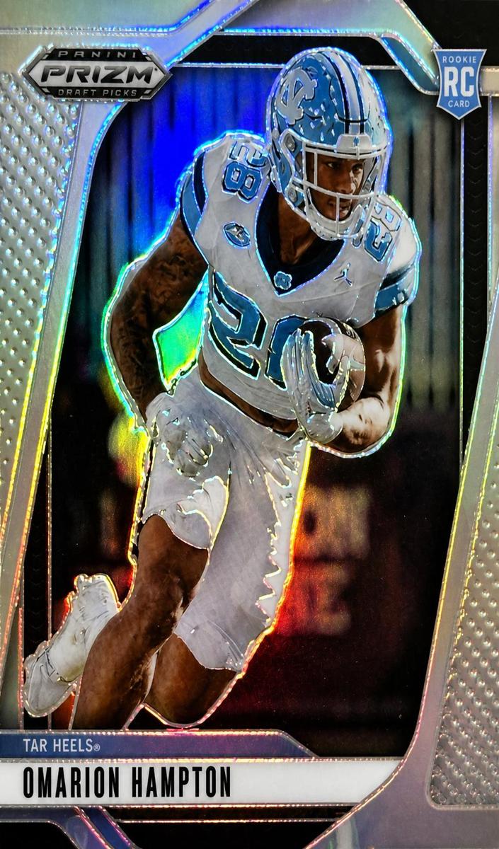 2025 Panini Prizm Draft Picks Football Silver Omarion Hampton #74