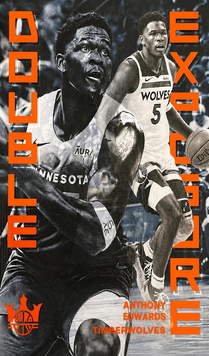 2024 Panini Court Kings Basketball Amber Anthony Edwards #18