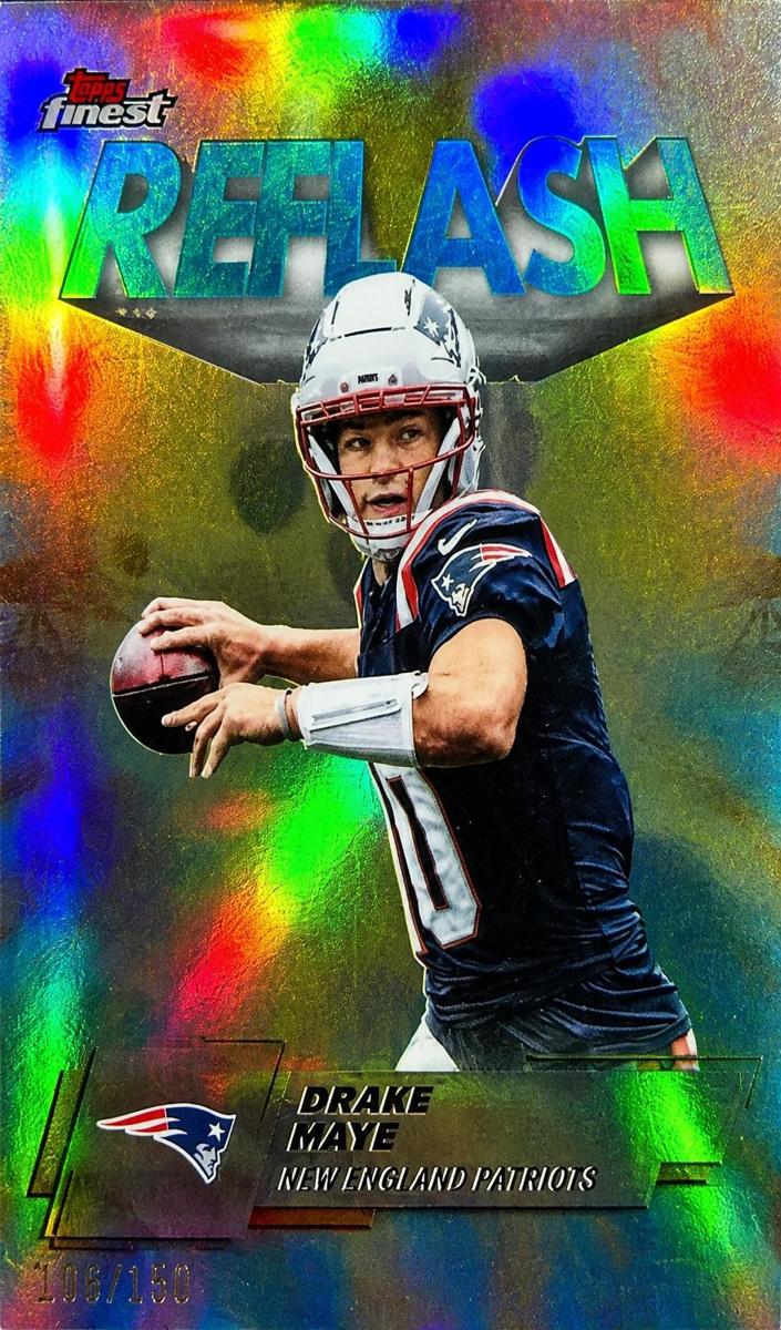 2025 Topps Finest Football Sky Blue Refractor Drake Maye #RF-5