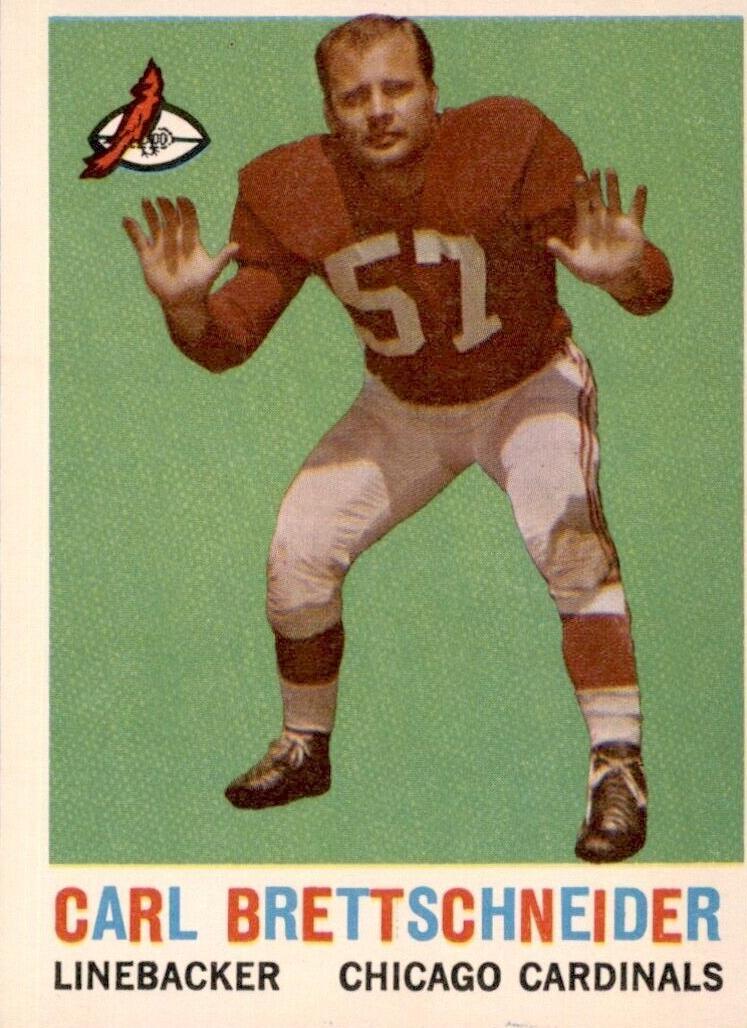 1959 Topps Football Carl Brettschneider #81 PSA 7