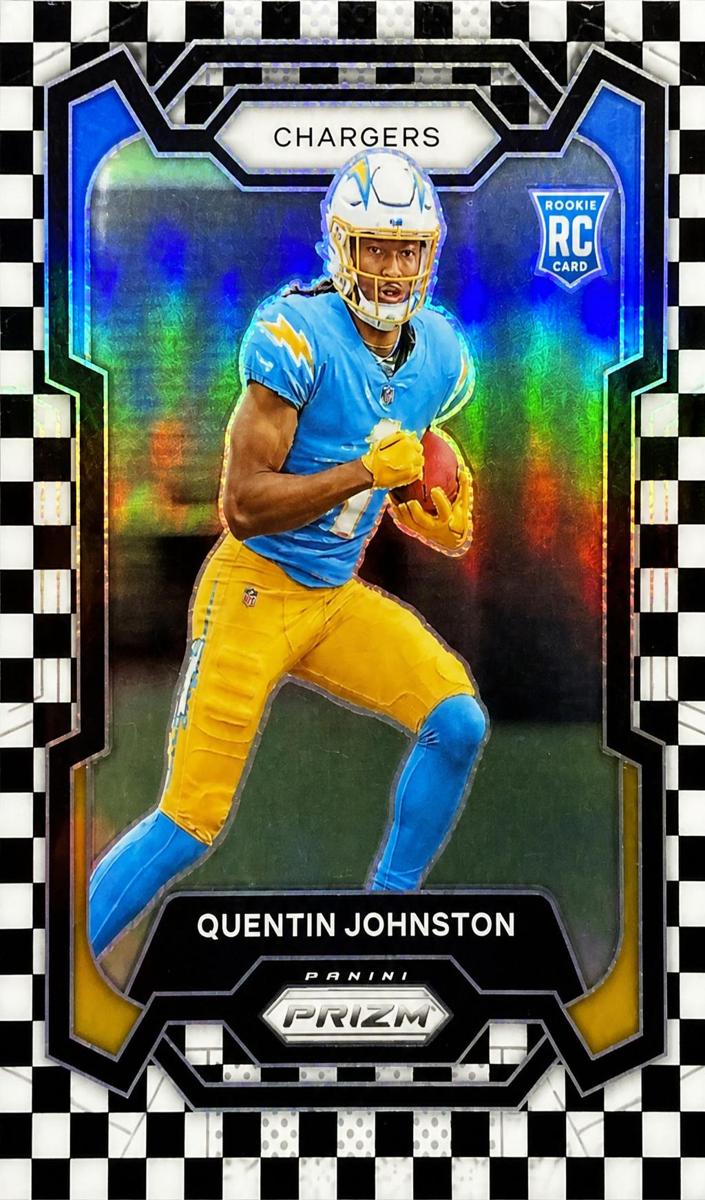 2023 Panini Black Football Quentin Johnston #WN-17 PSA 9