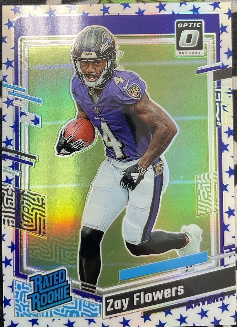 2023 Donruss Optic Football Stars Zay Flowers #210 SGC 10