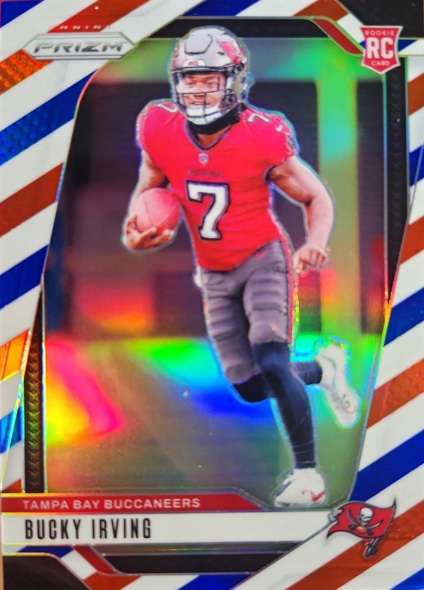 2024 Panini Prizm Football Red White and Blue Bucky Irving #316 SGC 9.5