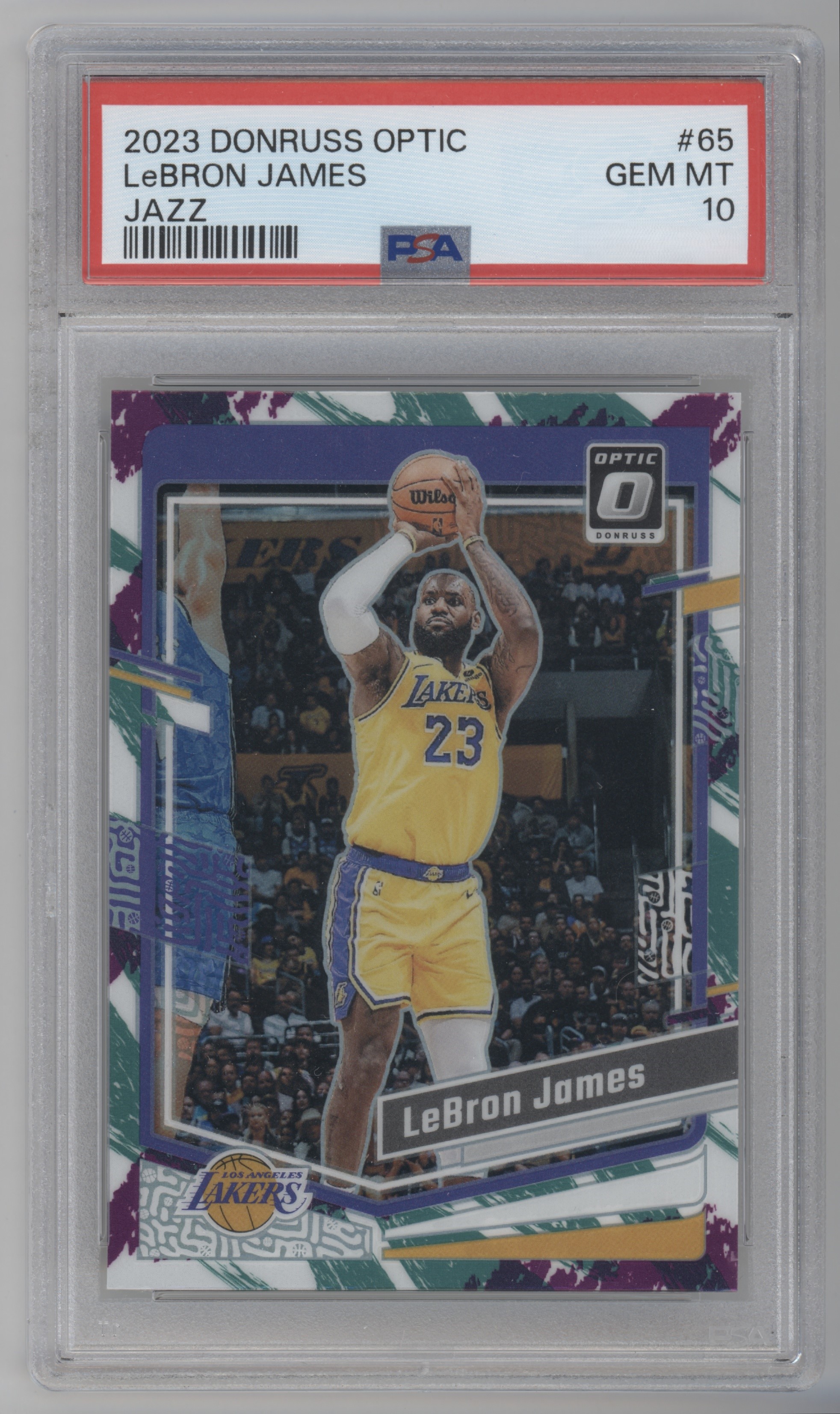 2023 Donruss Optic Basketball Jazz LeBron James #65 PSA 9