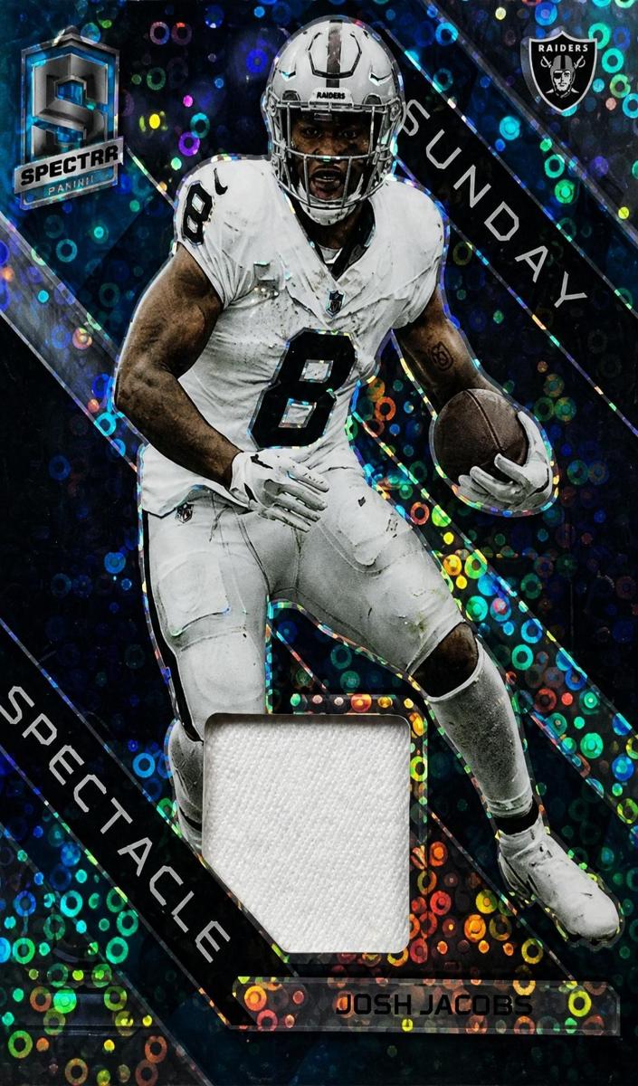 2023 Panini Spectra Football Neon Blue Josh Jacobs #SS-JJA