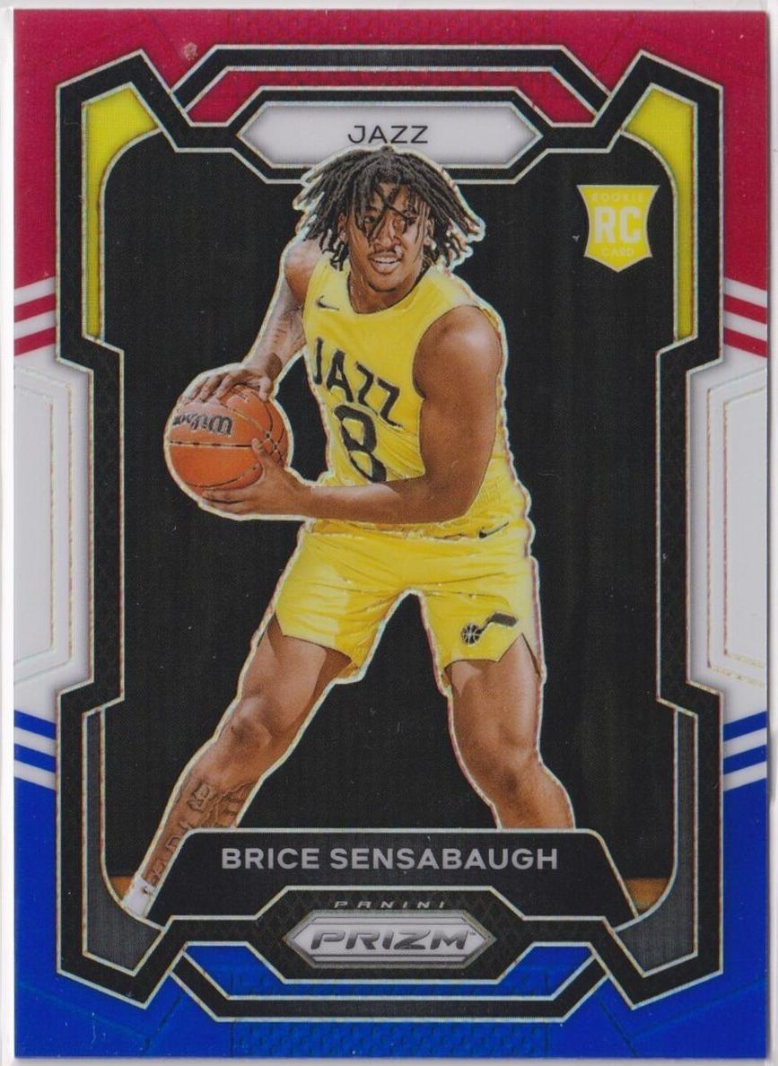 2023 Panini Prizm Basketball Red White and Blue Brice Sensabaugh #177