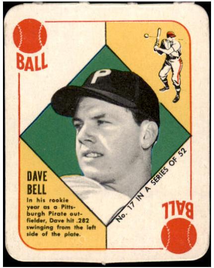 1951 Topps Red Backs Baseball Gus Bell #17