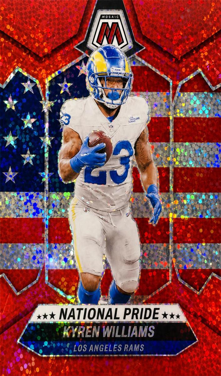2024 Panini Mosaic Football Red Sparkle Kyren Williams #258 PSA 8
