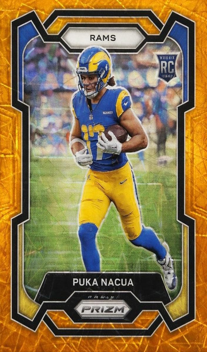 2023 Panini Prizm Football Orange Puka Nacua #357