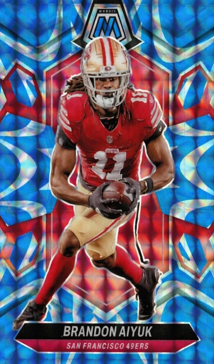 2024 Panini Mosaic Football Reactive Blue Brandon Aiyuk #193