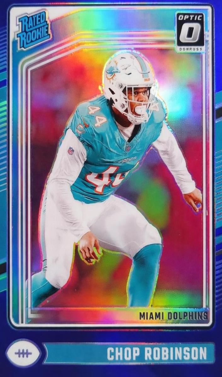 2024 Donruss Optic Football Blue Chop Robinson #219 PSA 9