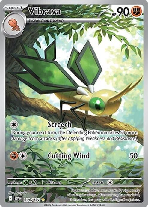 2024 Pokemon Scarlet & Violet Surging Sparks Vibrava #206 CGC 10 PRISTINE