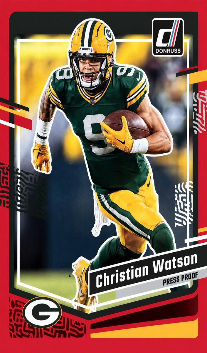 2023 Panini Donruss Football Press Proof Red Christian Watson #107