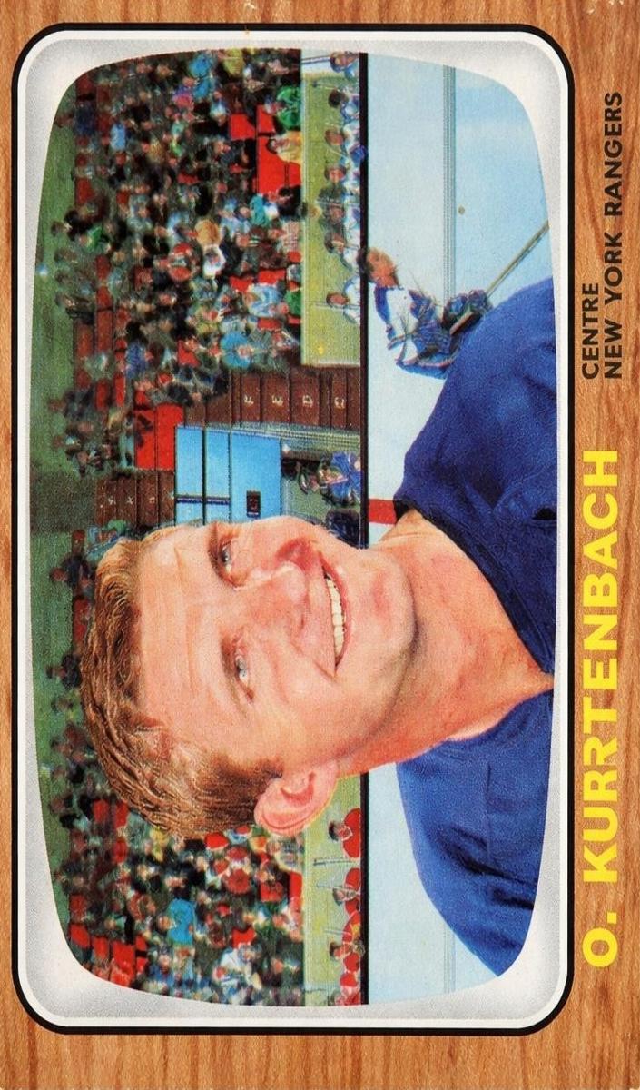 1966 Topps USA Test Hockey Orland Kurtenbach #25