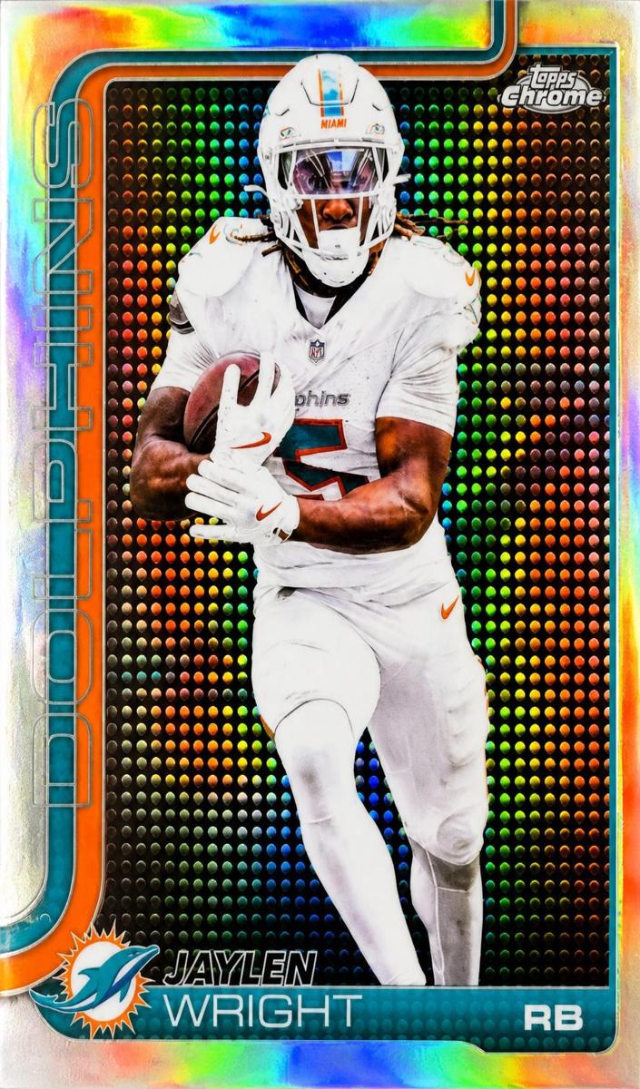 2025 Topps Chrome Football Lightboard Logo Variation Jaylen Wright #190