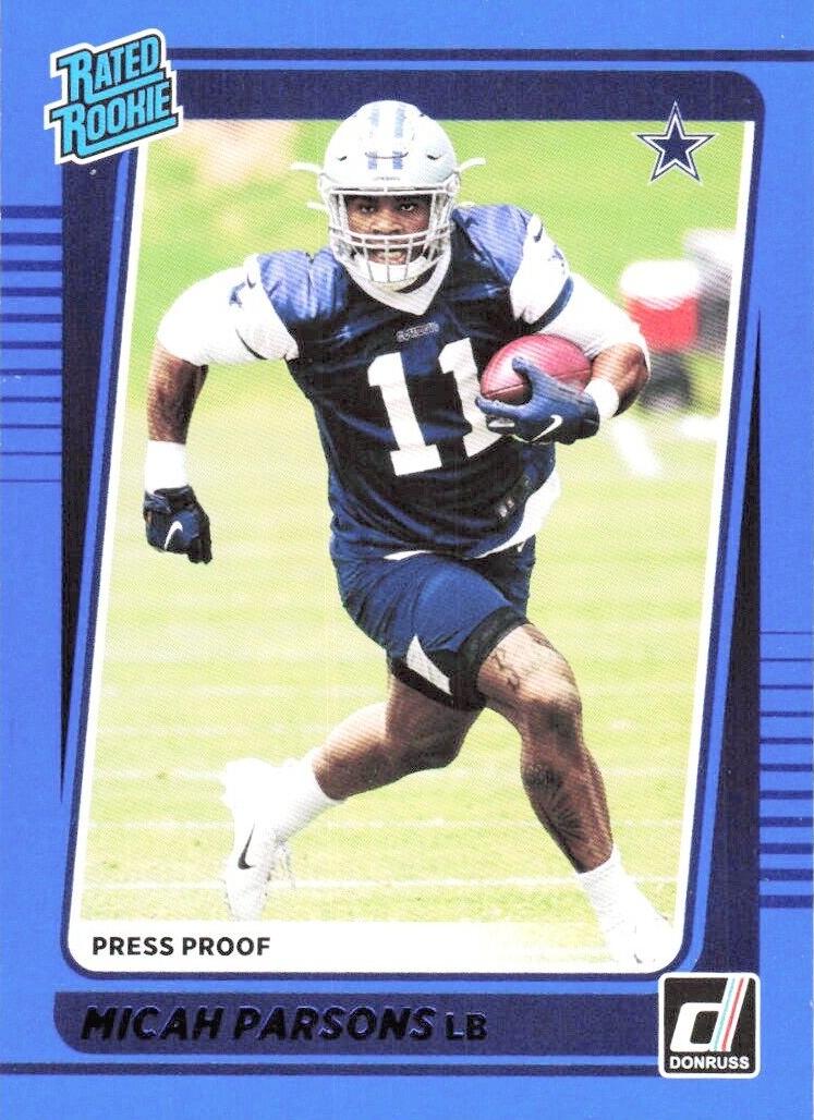2021 Panini Donruss Football Press Proof Blue Micah Parsons #331 PSA 9
