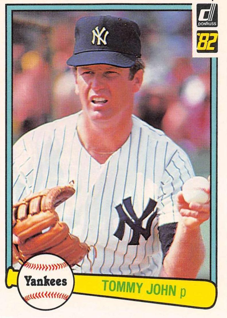 1982 Donruss Baseball Tommy John #409 PSA 7