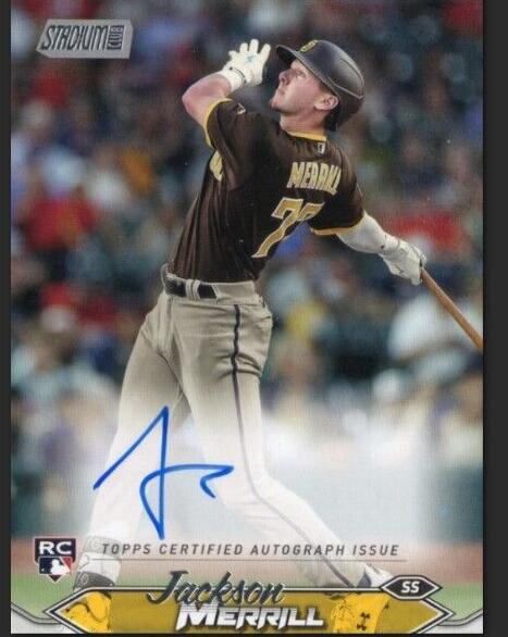 2024 Topps Stadium Club Baseball Jackson Merrill #SCBA-JME PSA 9