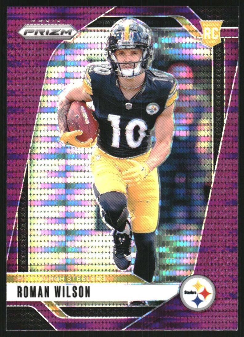 2024 Panini Prizm Football Purple Pulsar Roman Wilson #384 PSA 9