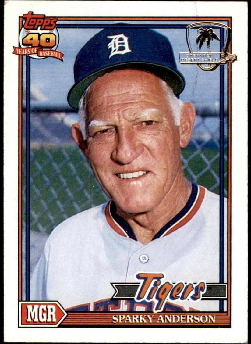 1991 Topps Baseball Sparky Anderson #519