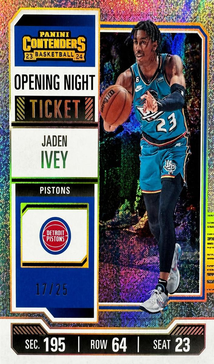 2023 Panini Contenders Basketball Opening Night Ticket FOTL Jaden Ivey #44