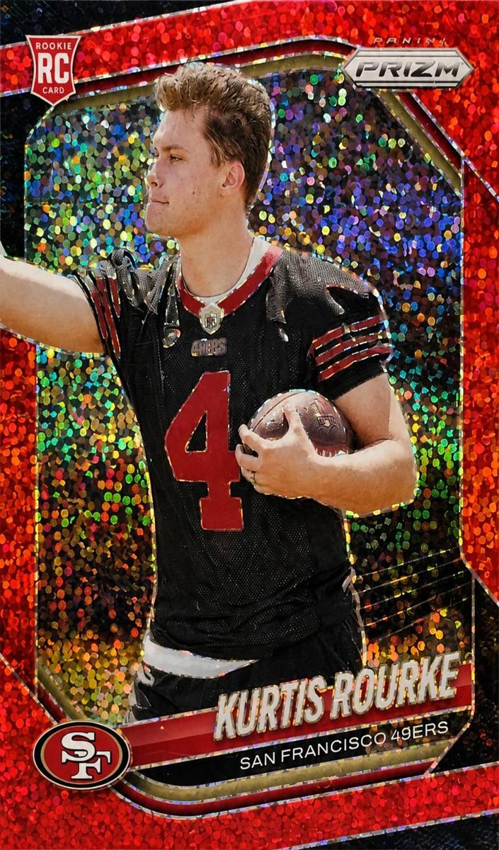 2025 Panini Prizm Football Red Sparkle Kurtis Rourke #397