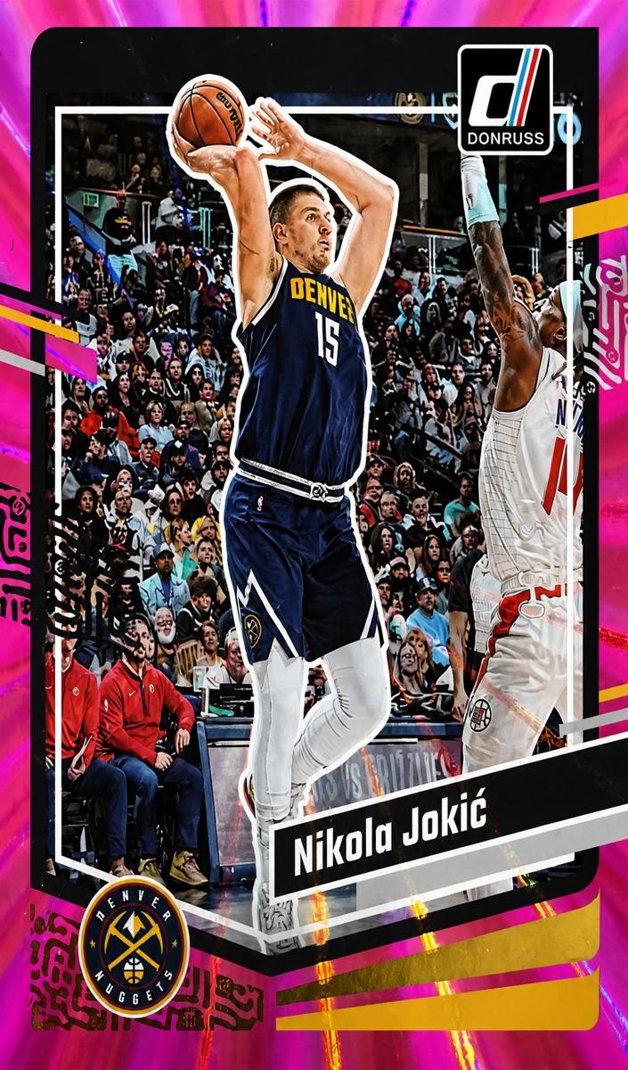 2023 Panini Donruss Basketball Holo Pink Laser Nikola Jokic #58
