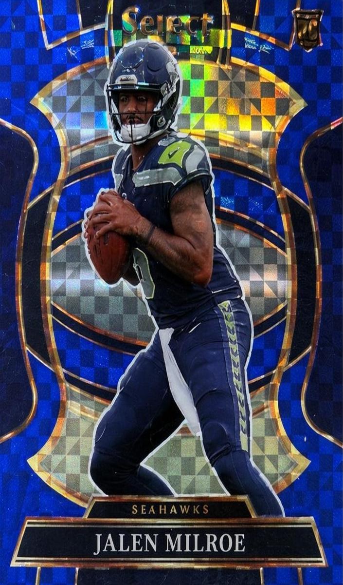 2025 Panini Select Football Blue Jalen Milroe #14