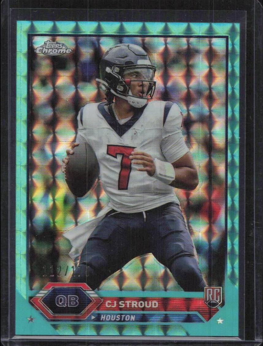 2023 Topps Composite Football Aqua Geometric C.J. Stroud #2 PSA 8.5