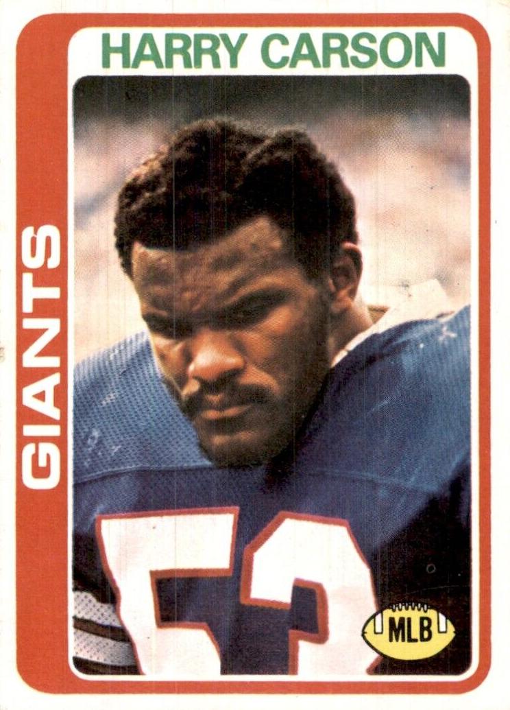 1978 Topps Football Harry Carson #393 PSA 8.5