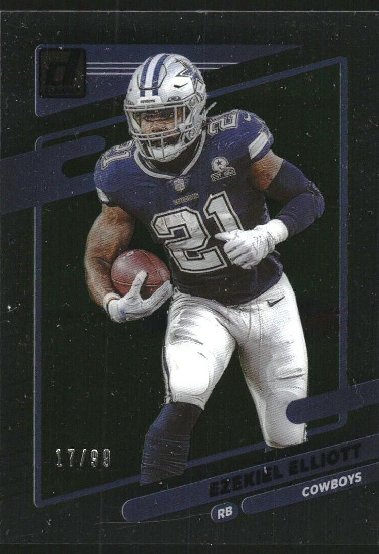 2021 Panini Clearly Donruss Football Blue Ezekiel Elliott #14