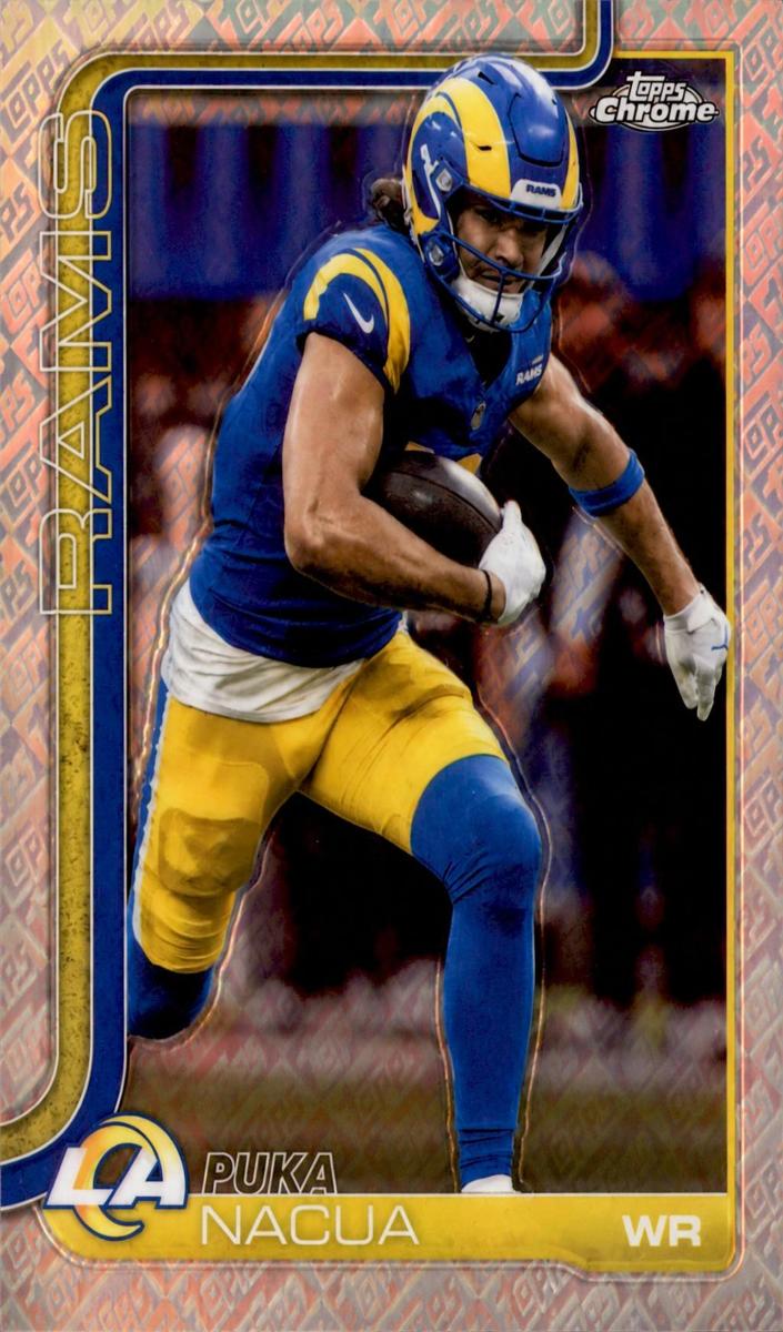 2025 Topps Chrome Football Topps Logo Refractor Puka Nacua #166
