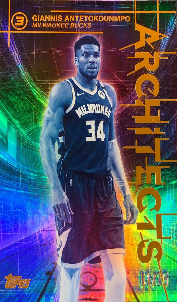 2025 Topps Three Basketball Bronze Giannis Antetokounmpo #AR-14
