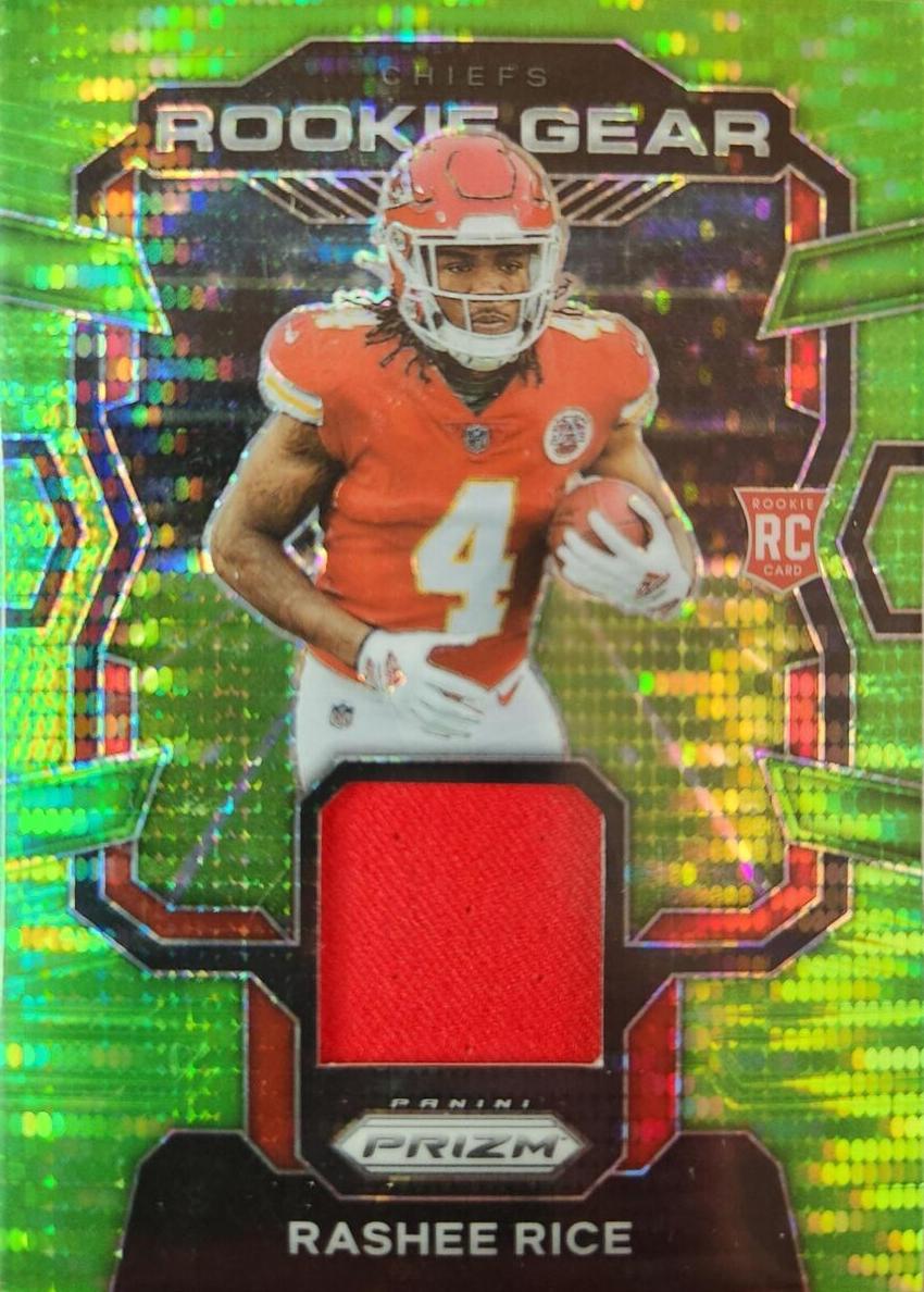 2023 Panini Prizm Football Neon Green Pulsar Rashee Rice #RG-RR