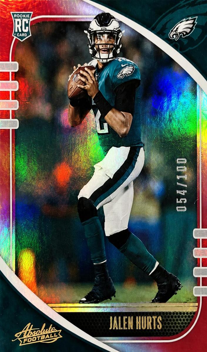 2020 Panini Absolute Football Spectrum Red Jalen Hurts #145 PSA 9