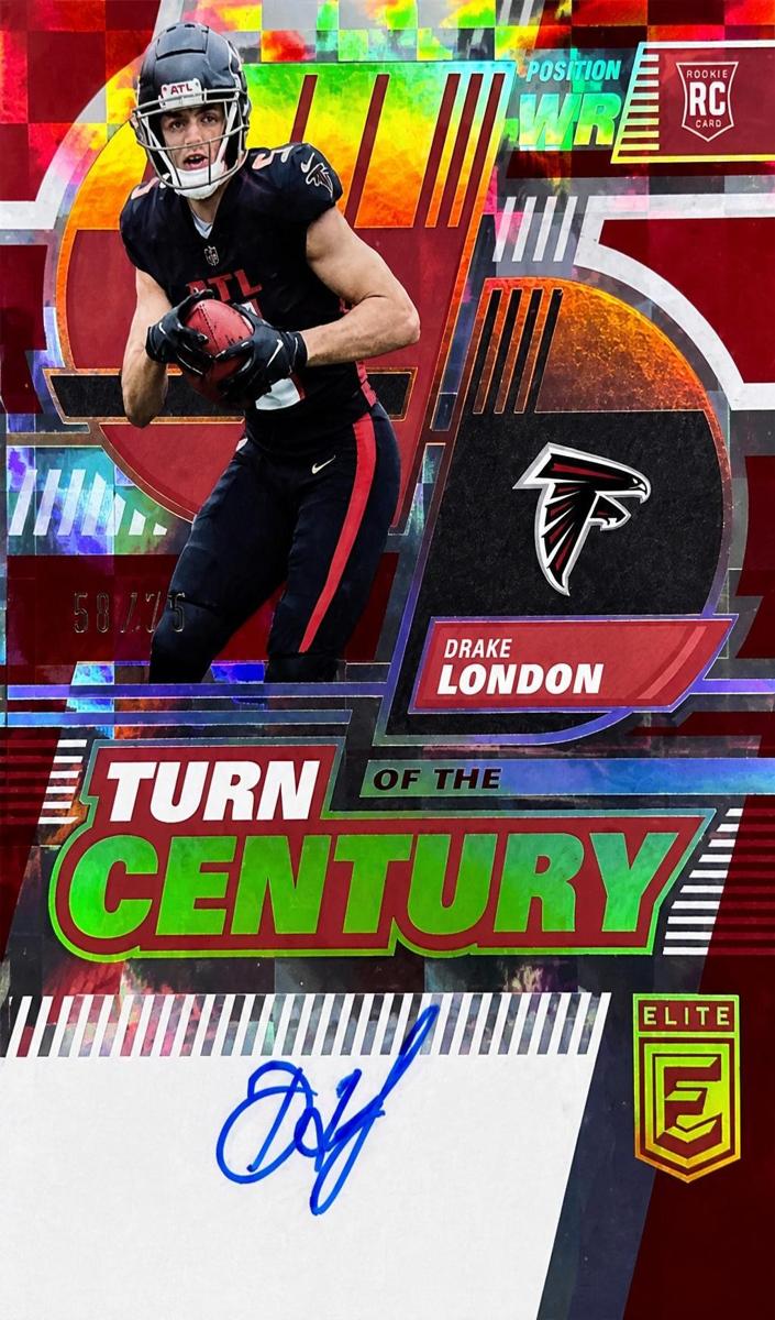 2022 Donruss Elite Football Red Drake London #TC-7 PSA 9