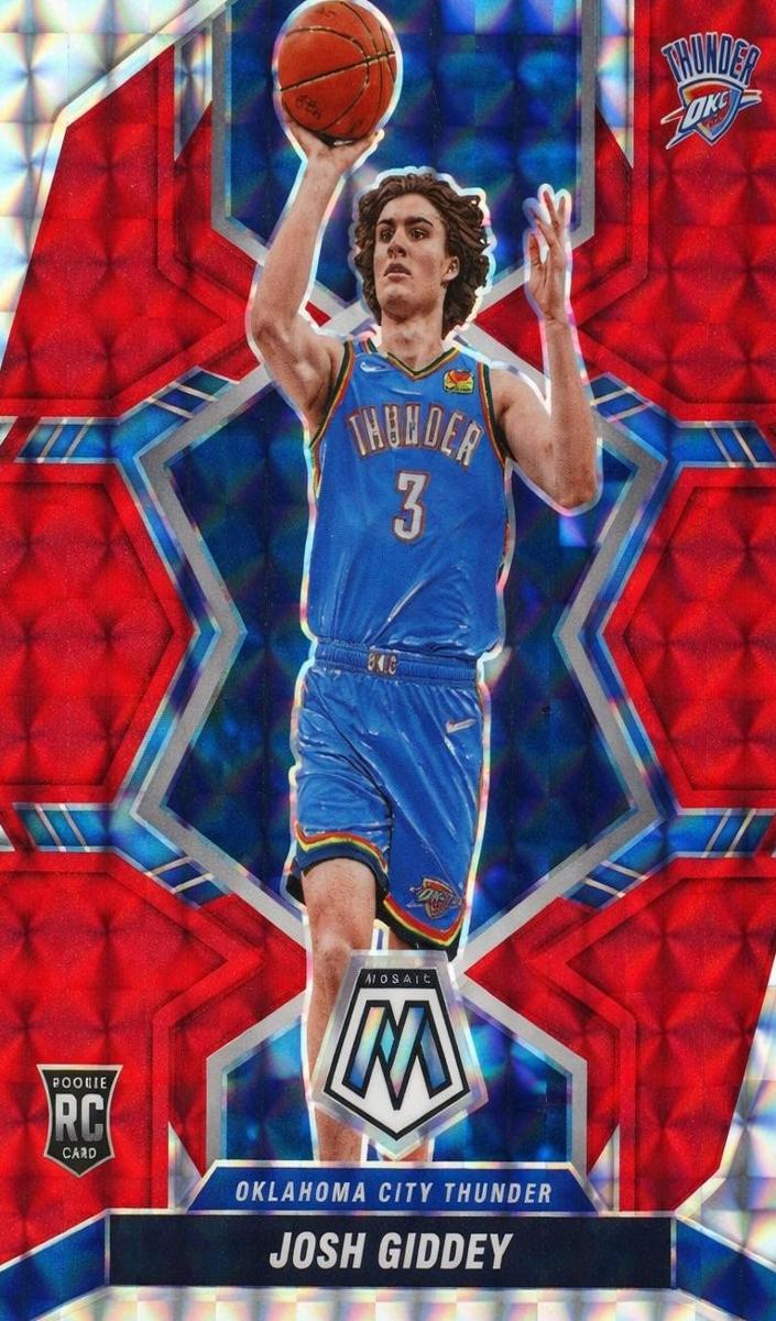 2021 Panini Mosaic Basketball Red Mosaic Josh Giddey #210 PSA 9