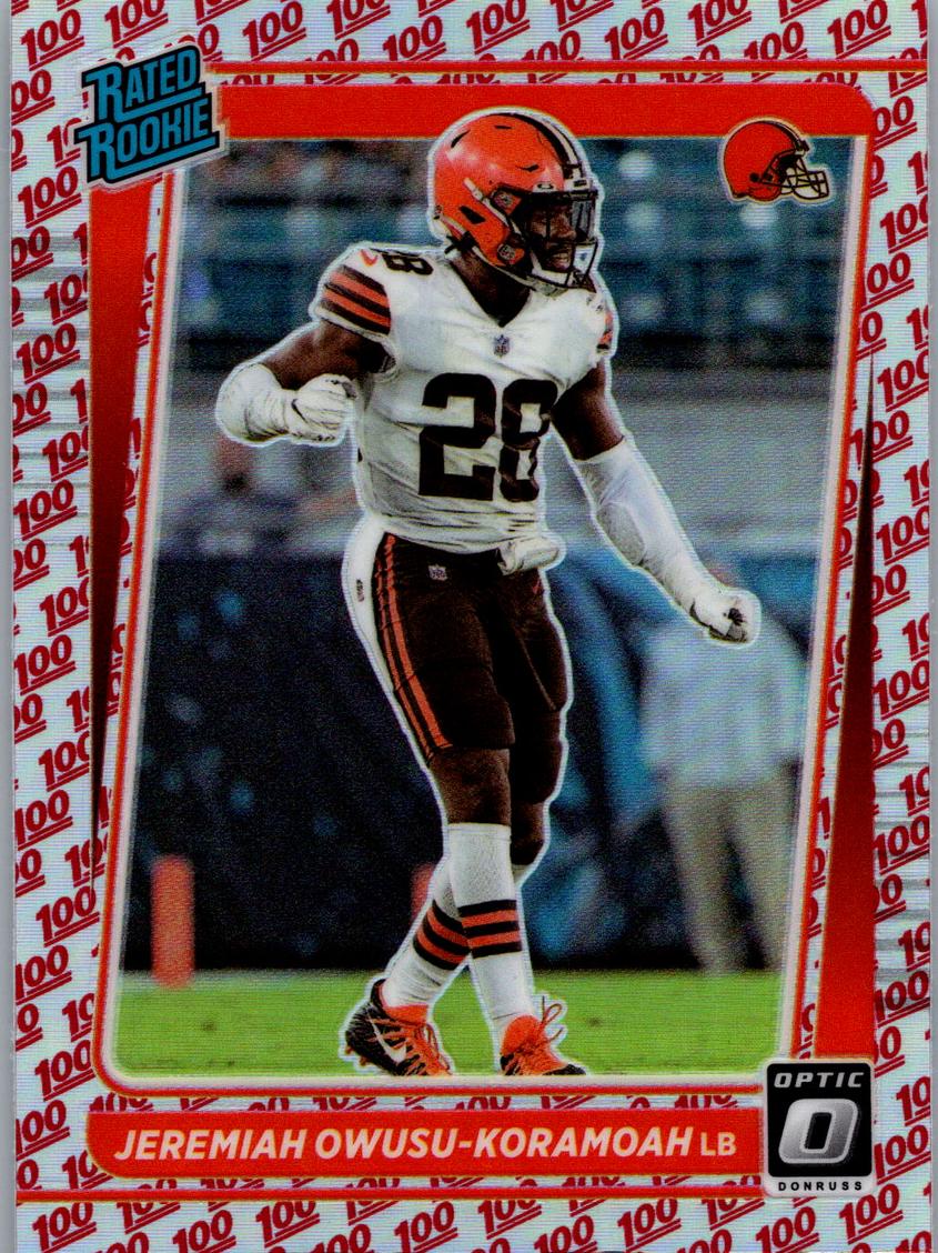 2021 Donruss Optic Football One Hundred Jeremiah Owusu-Koramoah #274