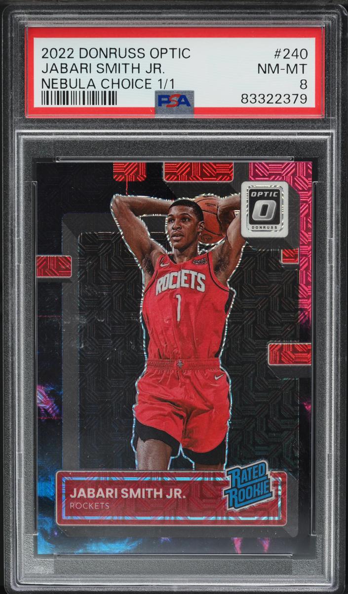 2022 Donruss Optic Basketball Choice Nebula Jabari Smith Jr. #240 PSA 7.5