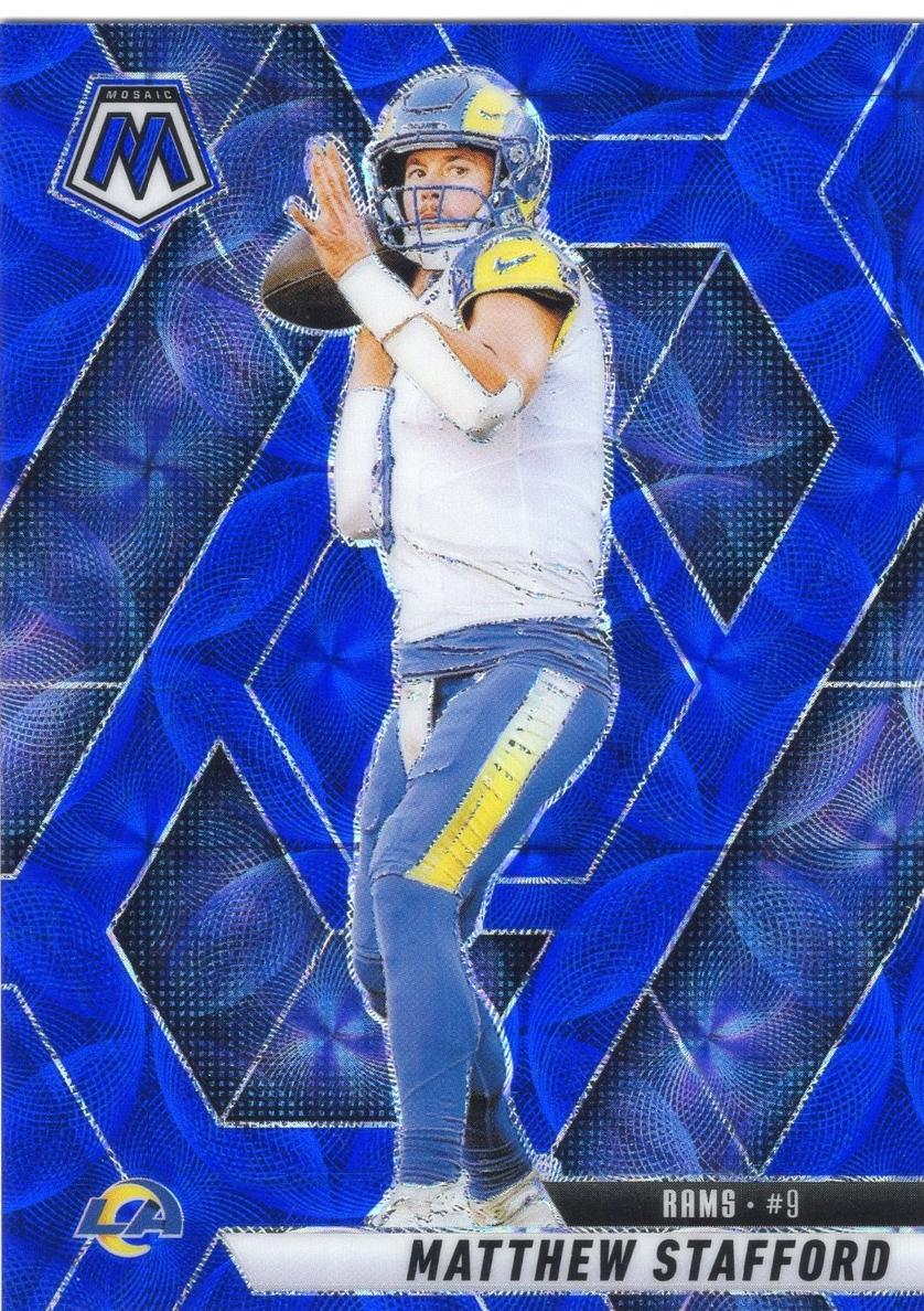2025 Panini Mosaic Football Blue Scope Matthew Stafford #96