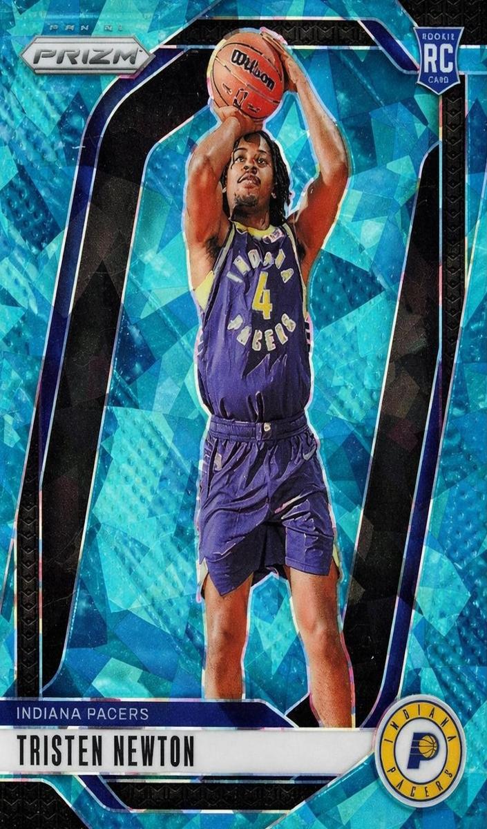 2024 Panini Prizm Basketball Teal Ice Tristen Newton #261 PSA 9