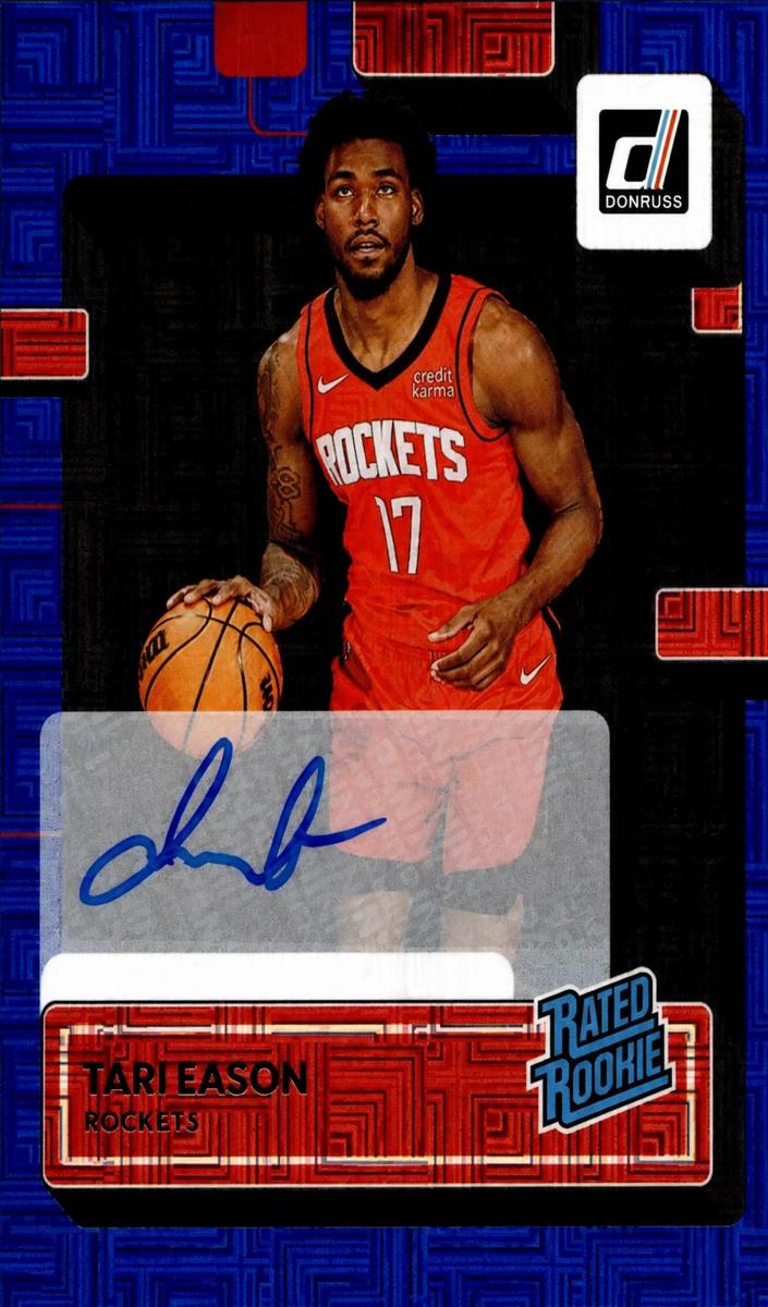 2022 Panini Donruss Basketball Choice Blue Tari Eason #217 PSA 9