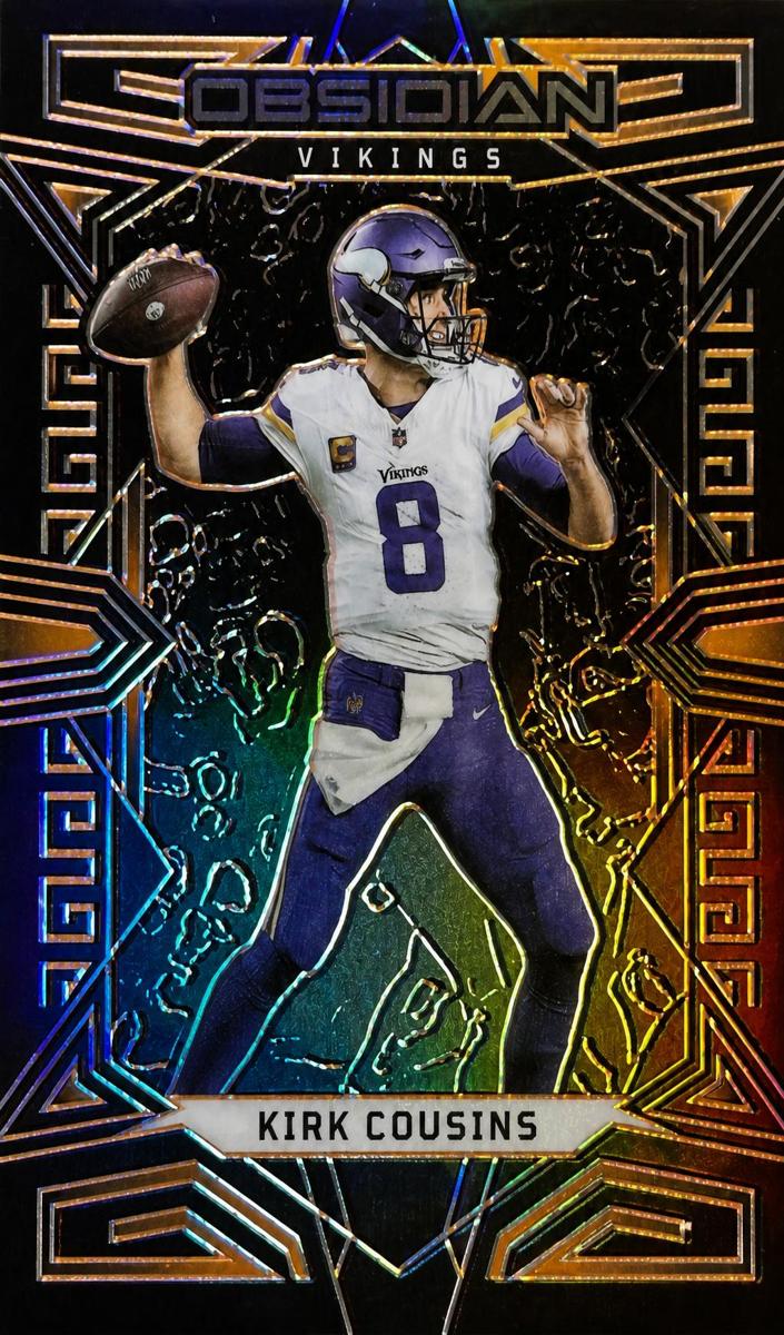 2023 Panini Obsidian Football Electric Etch Orange Kirk Cousins #64