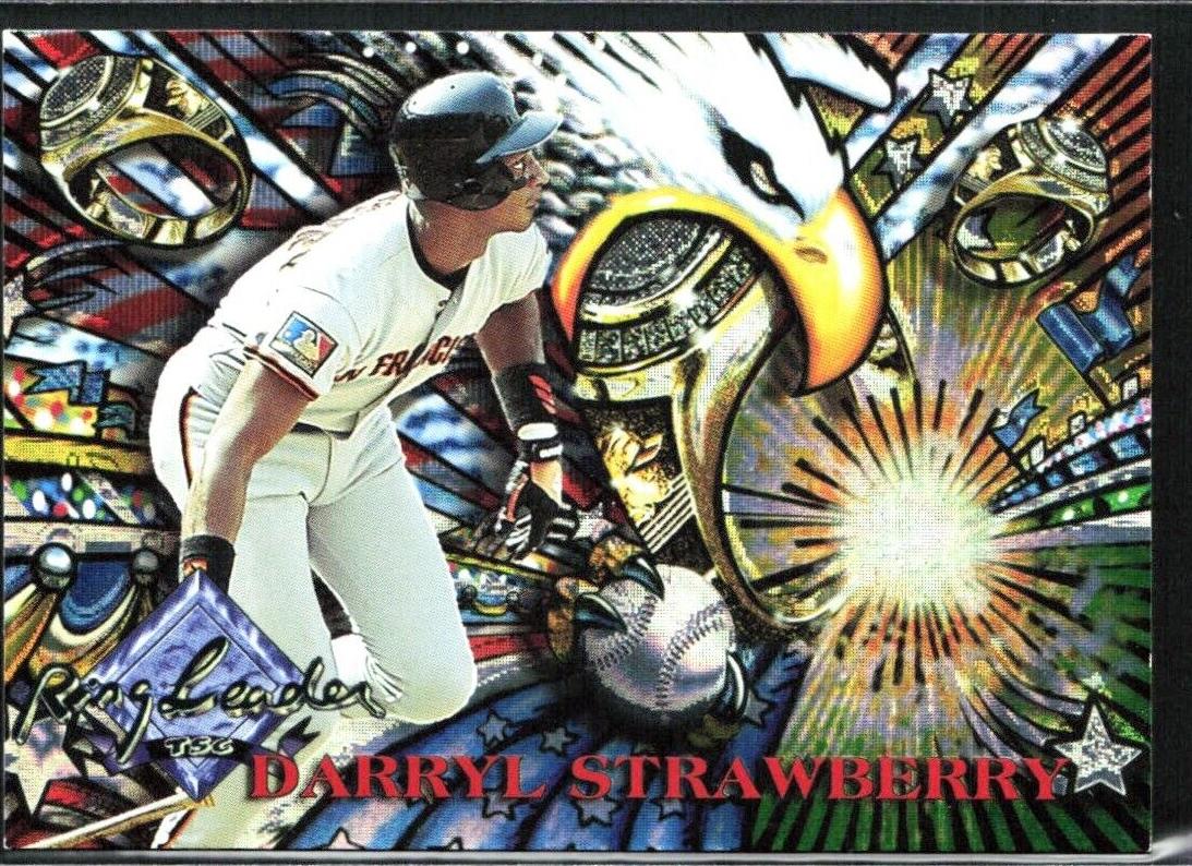 1995 Topps Stadium Club Baseball Darryl Strawberry #5 PSA 8