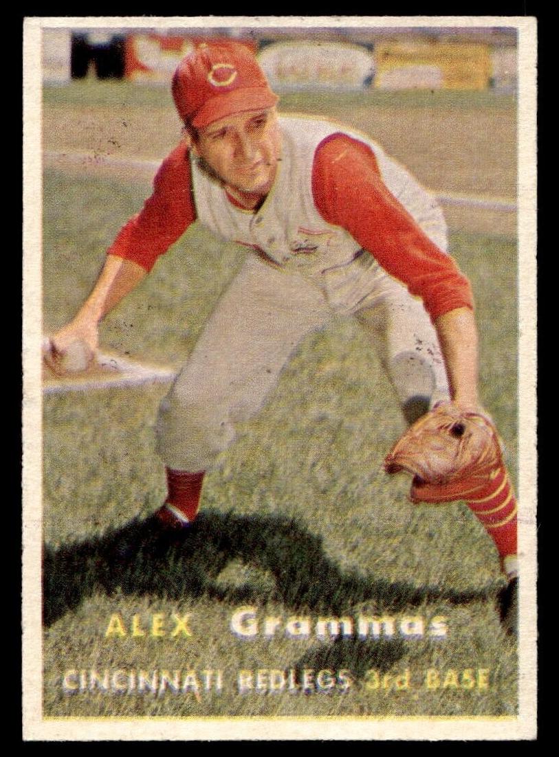 1957 Topps Baseball Alex Grammas #222 PSA 7